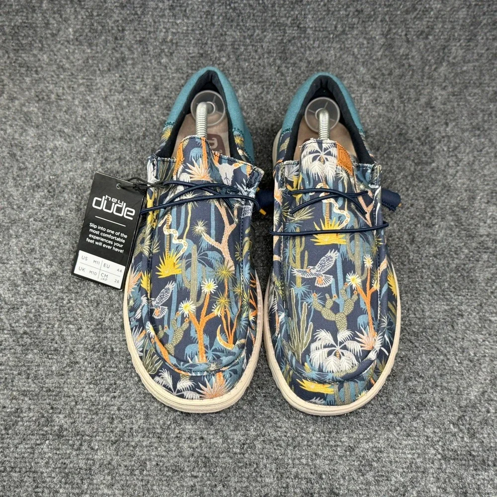 Hey Dude Wally Funk Oasis Shoes Mens 11 Blue Comfort Lightweight Slip On Sneaker - Picture 3 of 15